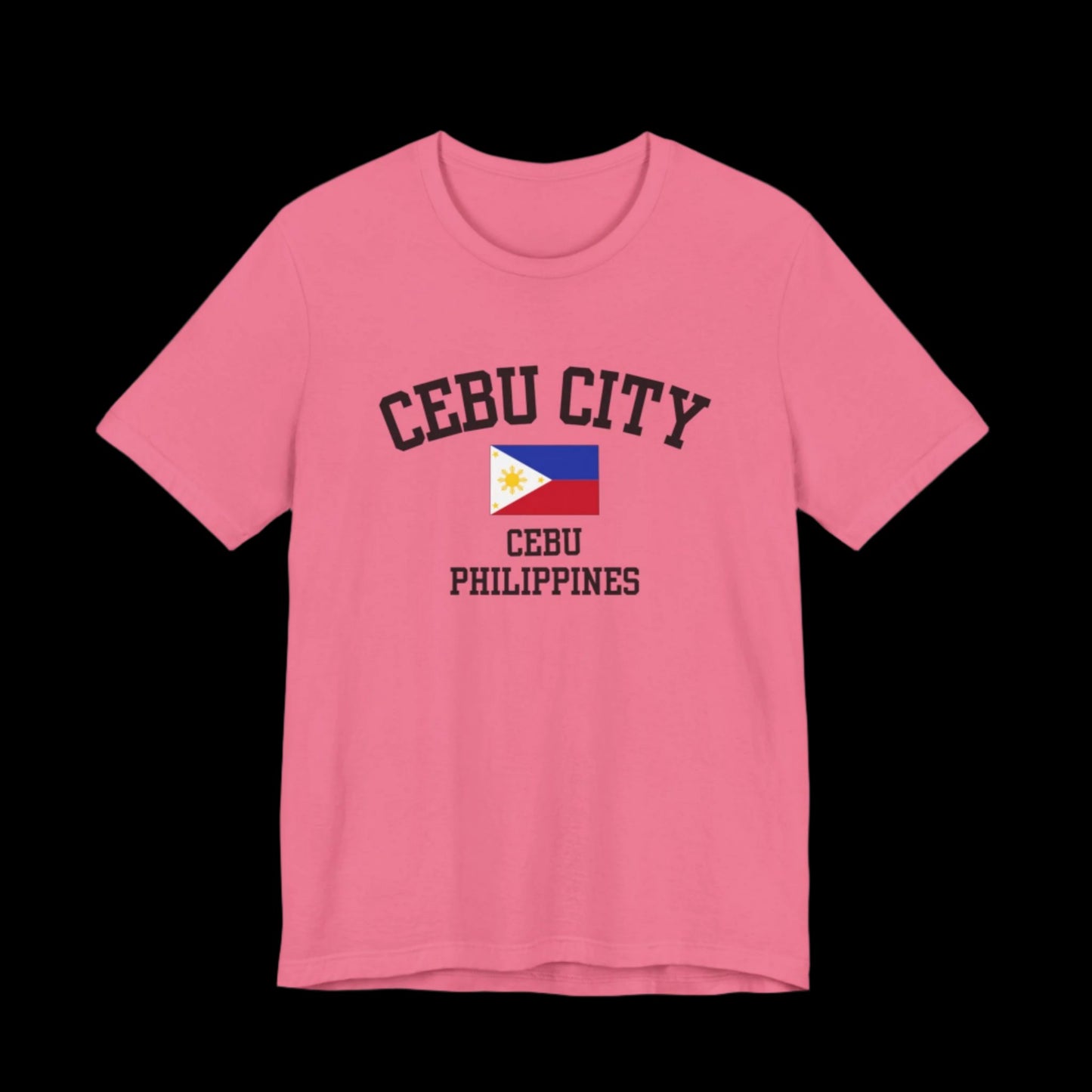 Cebu City, Philippines logo t shirt - cherry pink