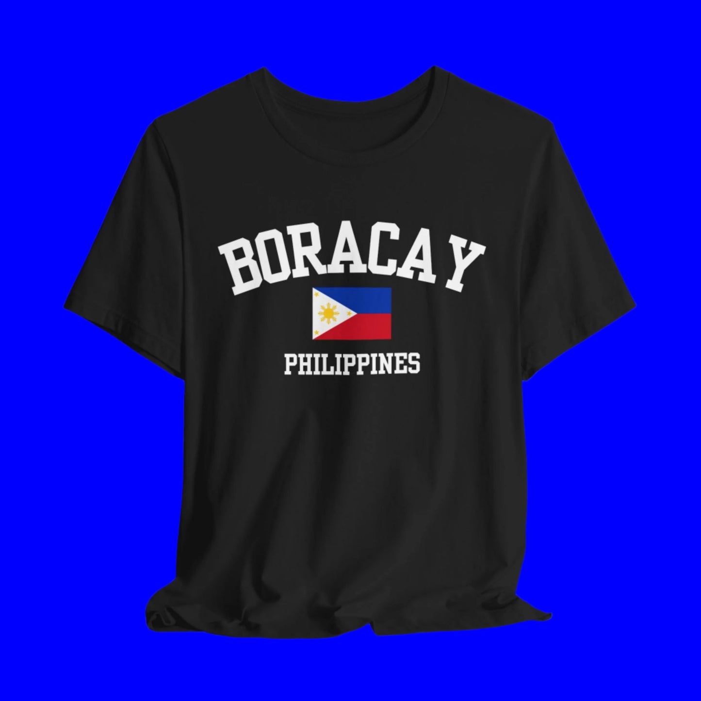 Boracay, Philippines logo t shirt - black