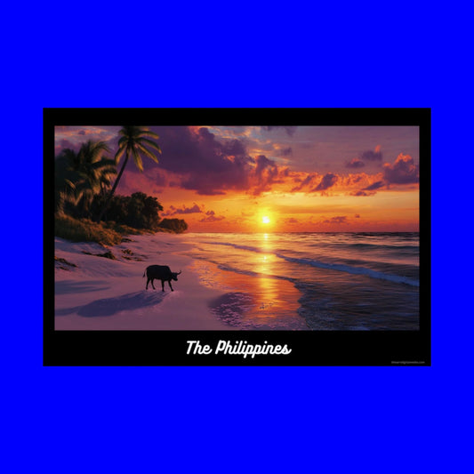 Philippines Carabao On The Beach Wall Art