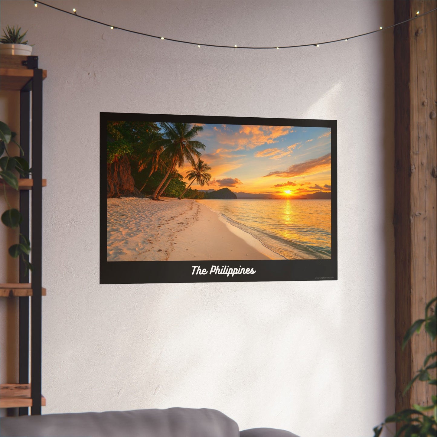 Tropical Philippine Beach Wall Art #2- With Border