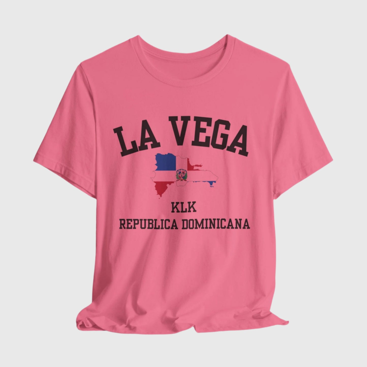 La Vega, Dominican Republic KLK  logo t shirt - cherry pink