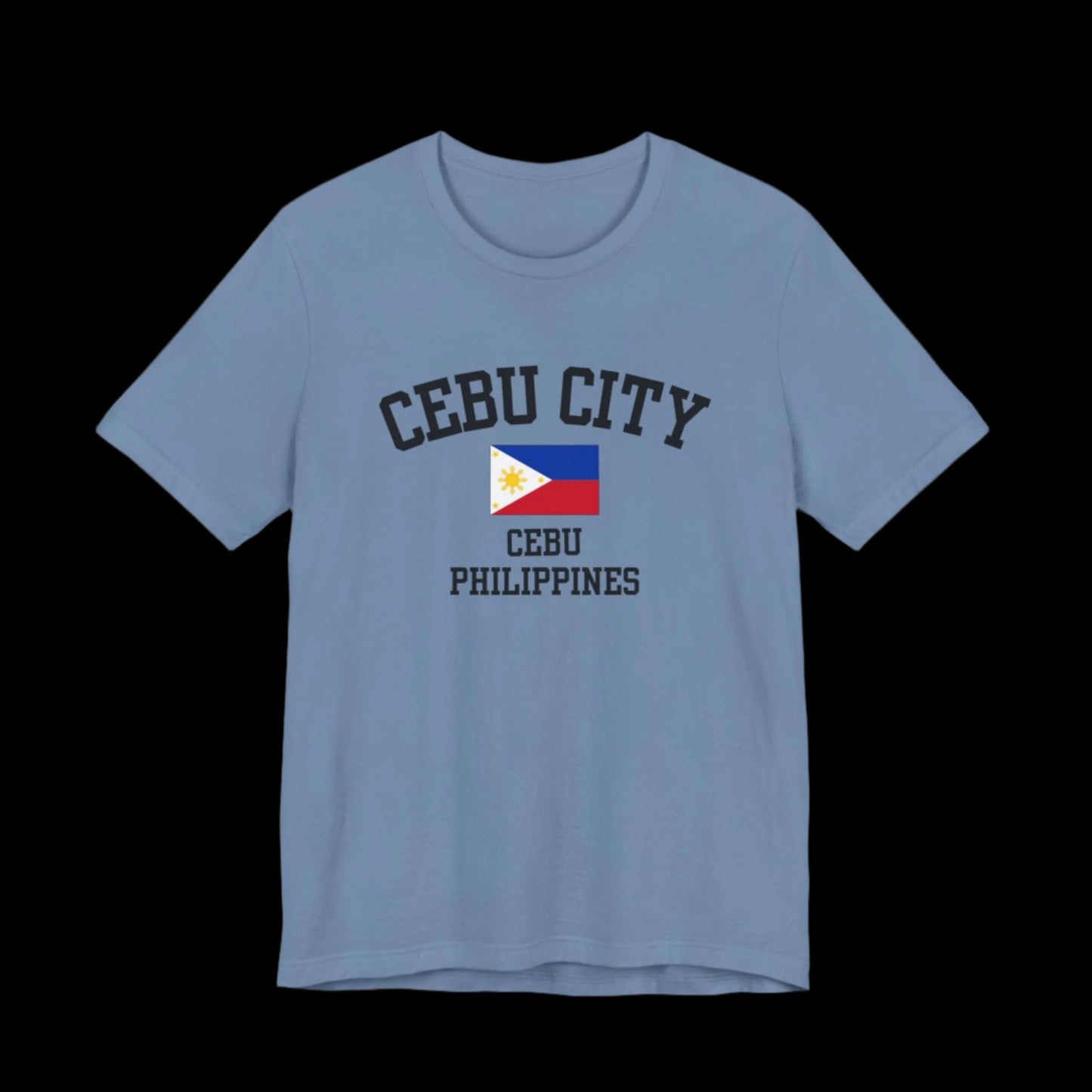 Cebu City, Philippines logo t shirt - steel blue