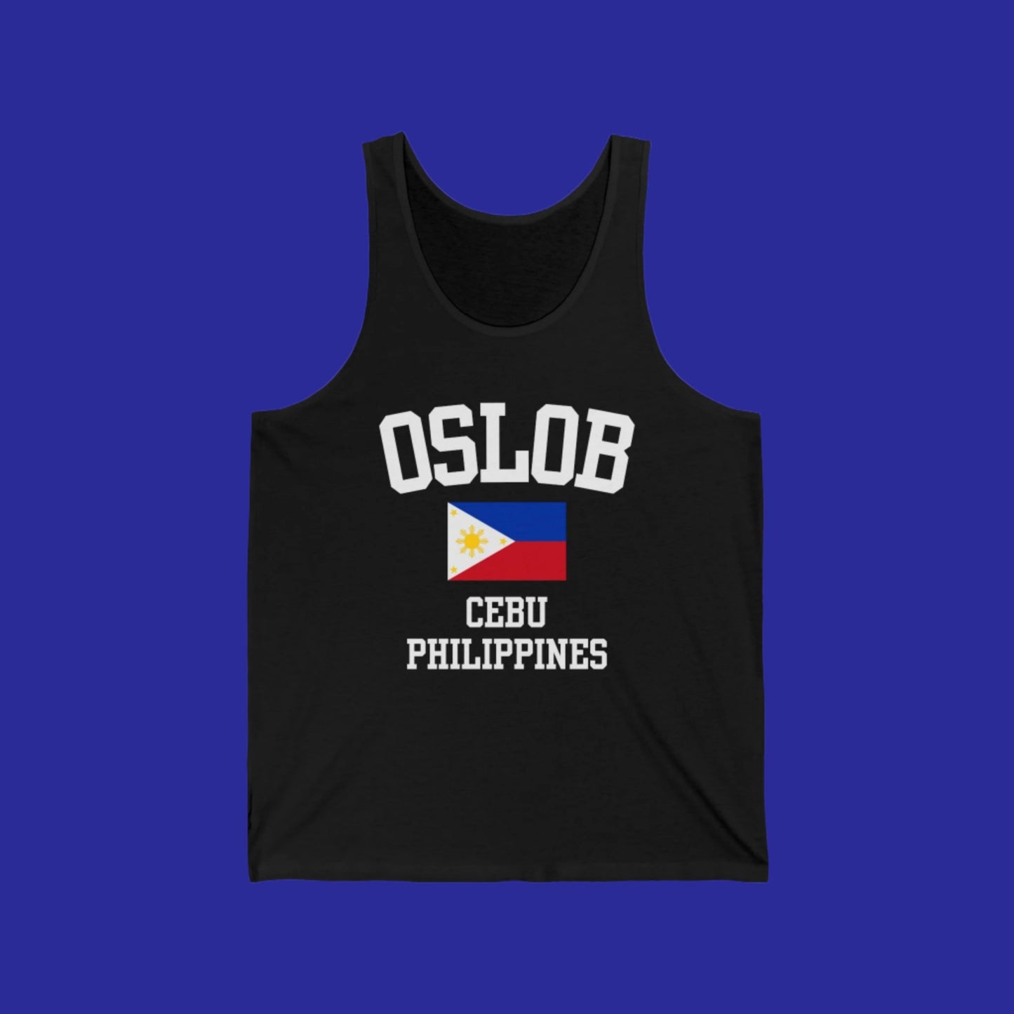 Oslob, Philippines logo tank top - black