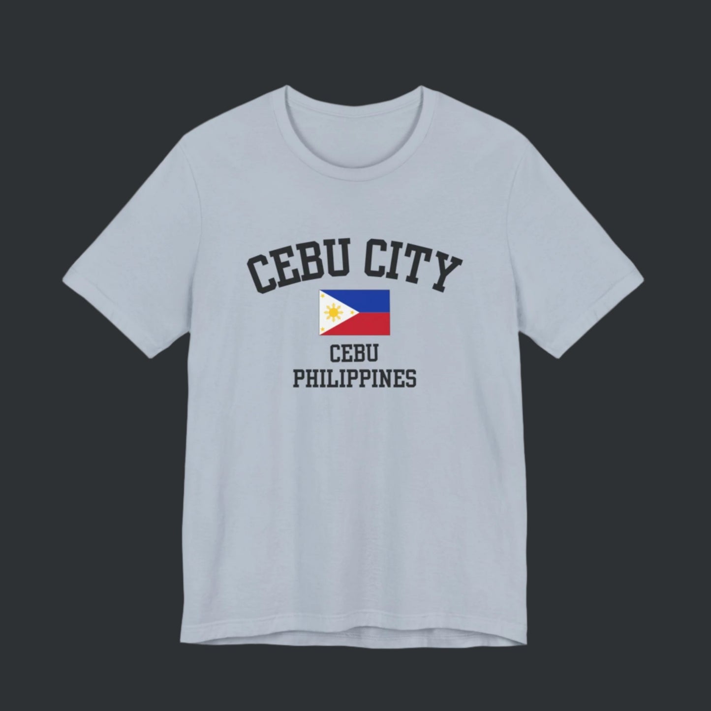 Cebu City, Philippines logo t shirt - light blue