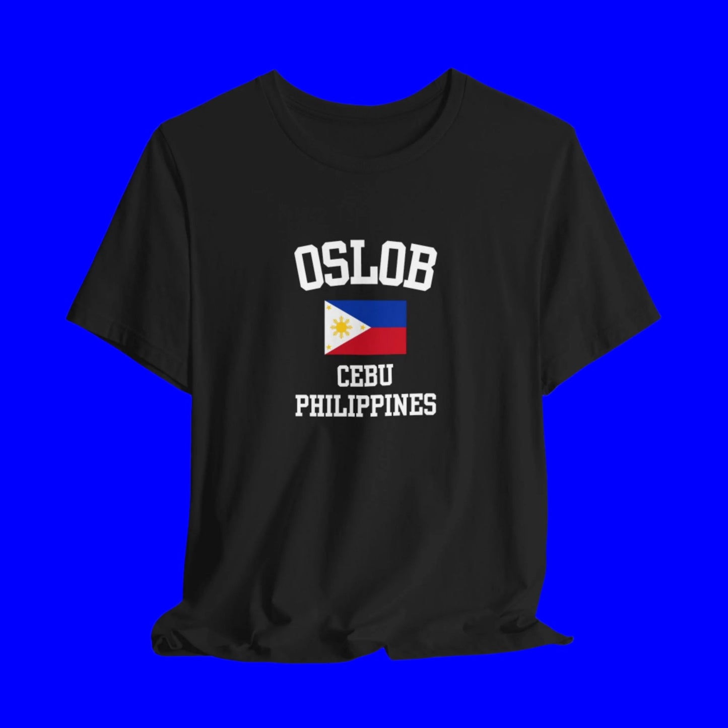 Oslob, Philippines logo t shirt - black