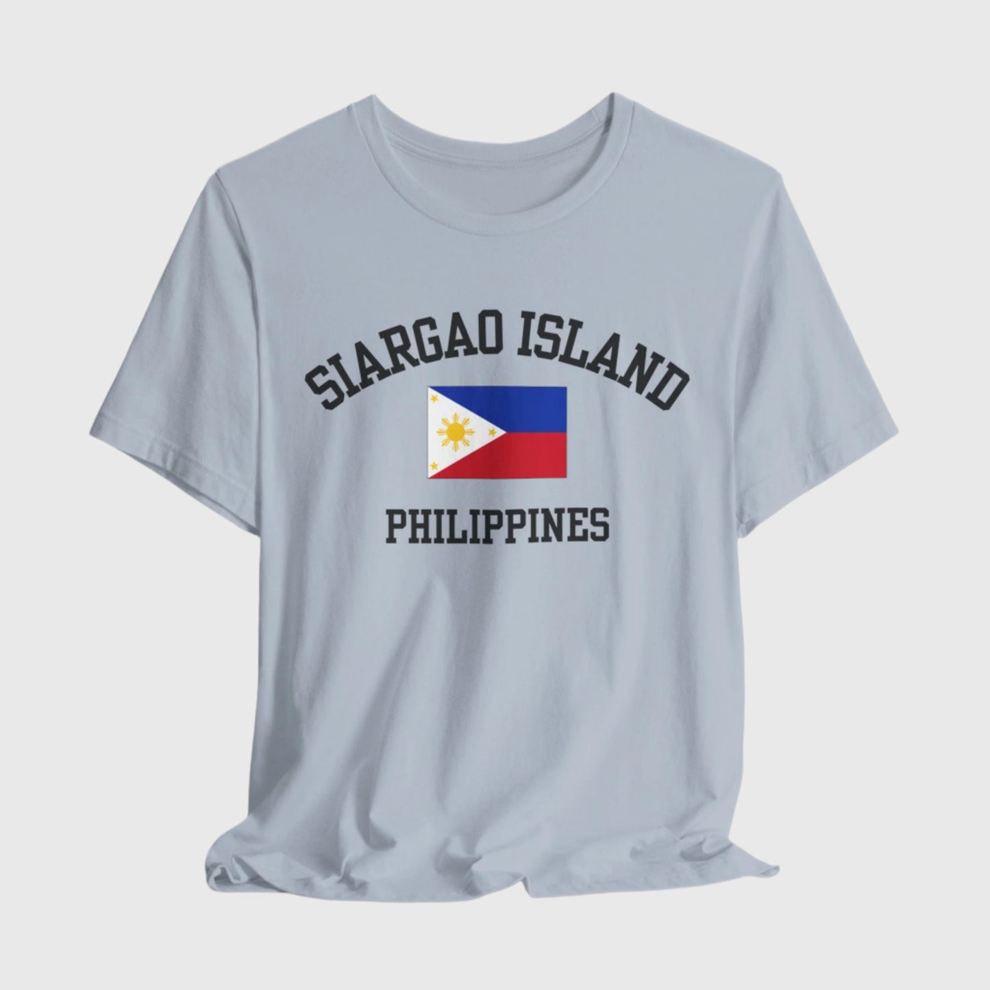 Siargao, Philippines logo t shirt - light blue