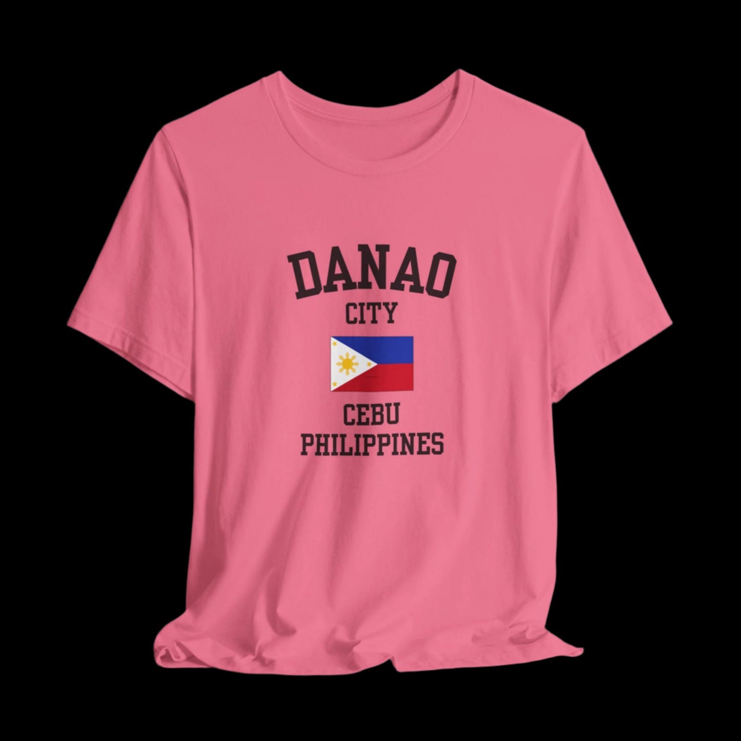 Danao, Philippines logo t shirt - cherry pink