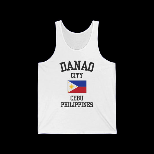 Danao, Philippines logo tank top - white