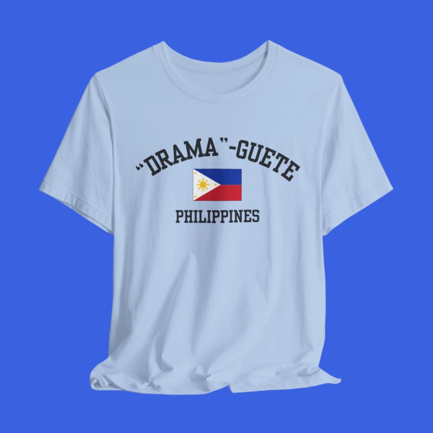 Dramaguete, Philippines logo t shirt - baby blue