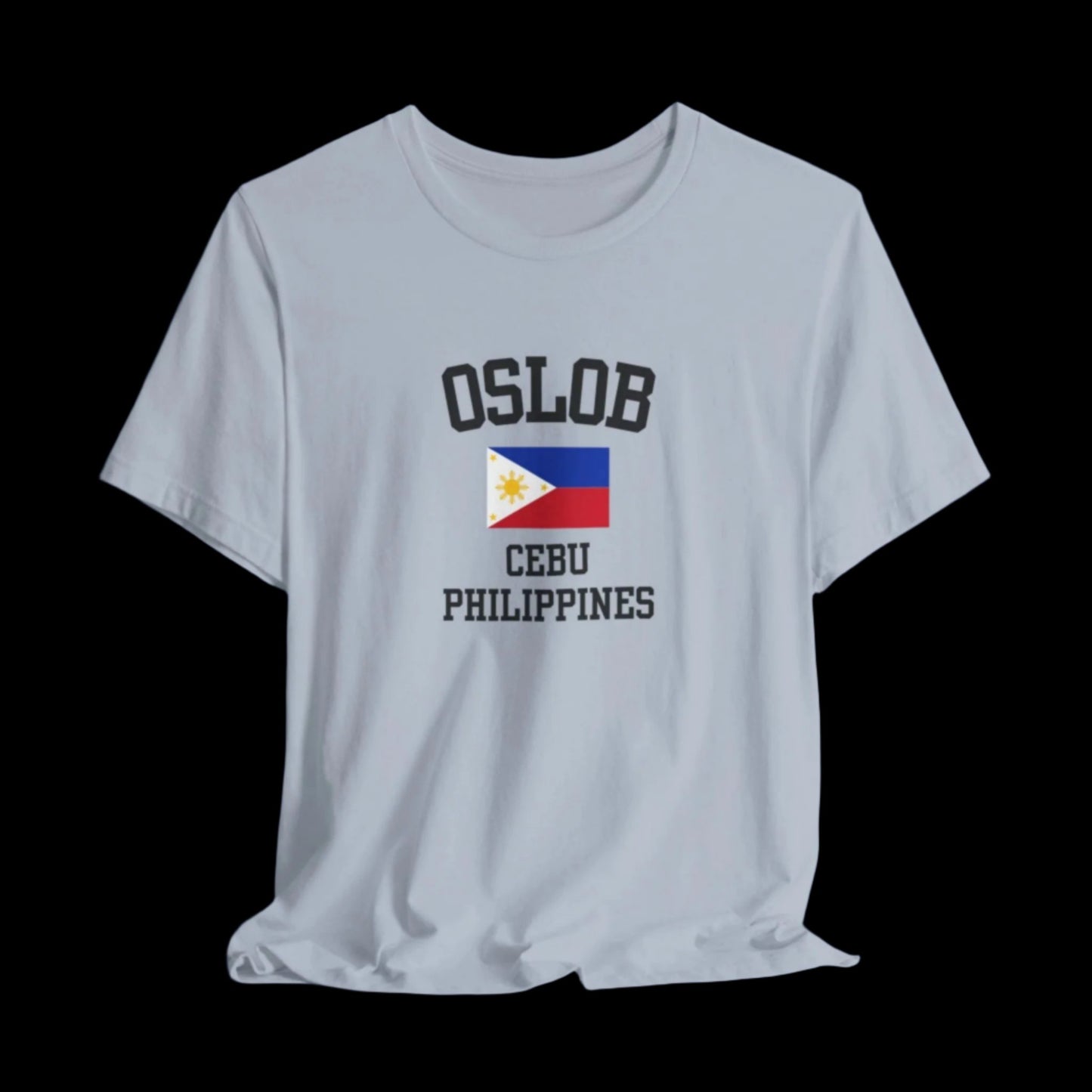 Oslob, Philippines logo t shirt - light blue