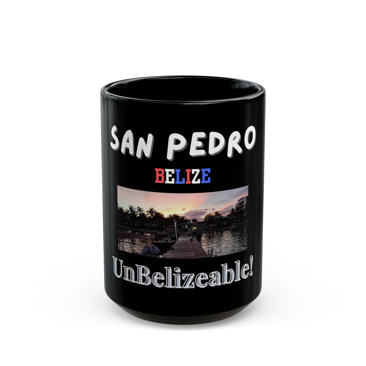 San Pedro, Belize UnBelizeable logo coffee mug