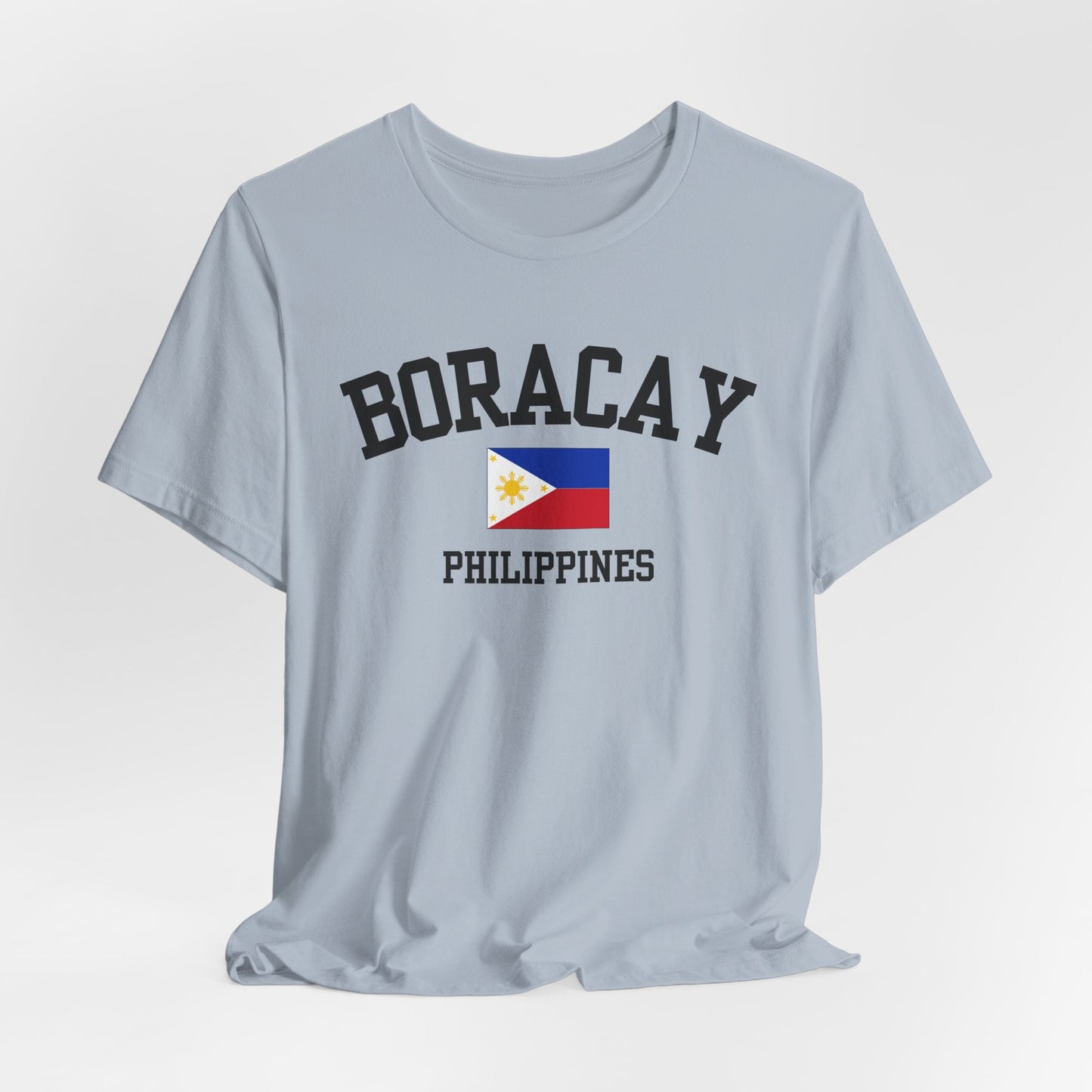 Boracay, Philippines logo t shirt - light blue