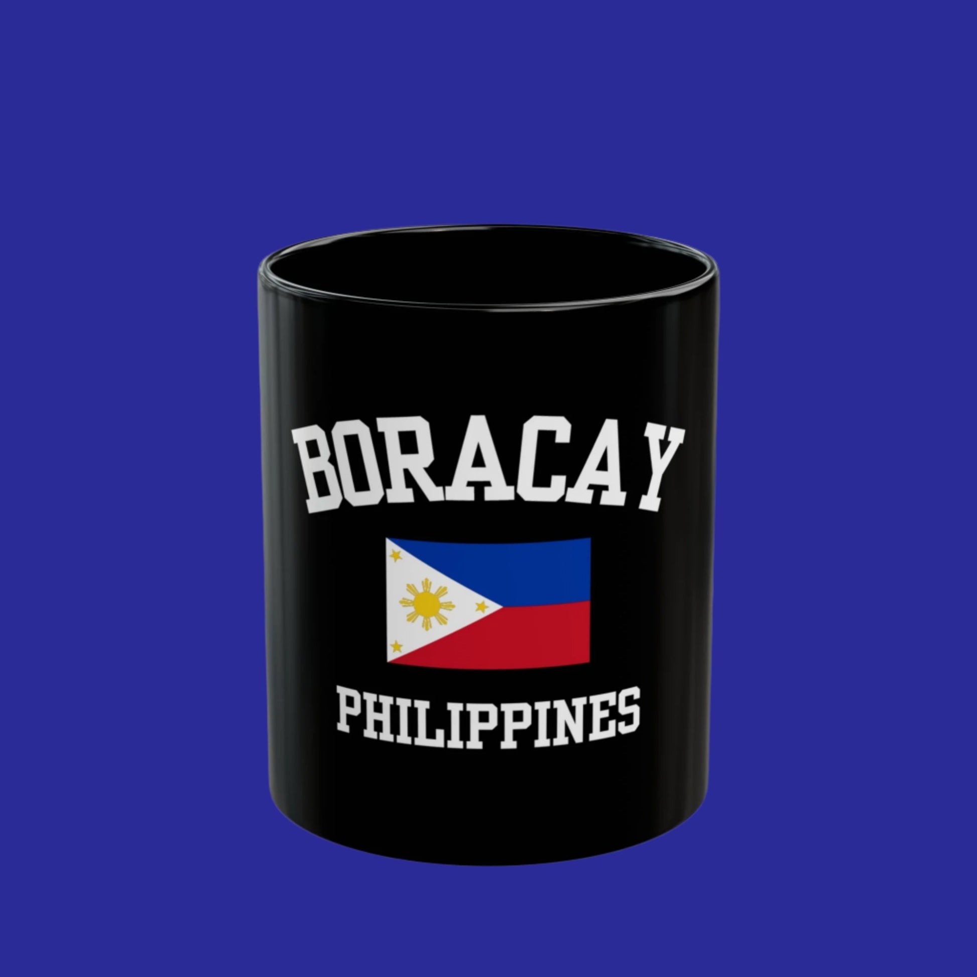 Boracay, Philippines logo coffee mug - black