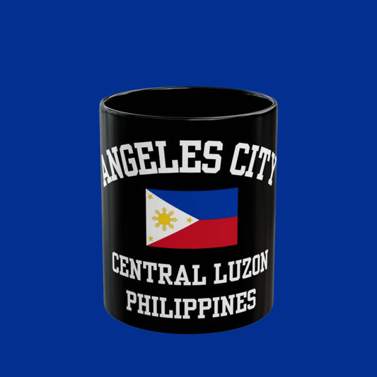 Angeles City, Philippines logo coffee mug - black