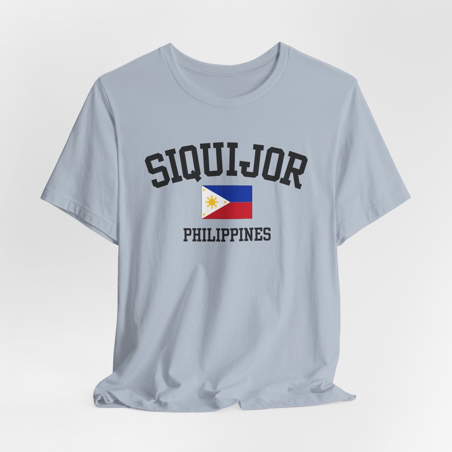 Siquijor, Philippines logo t shirt - light blue