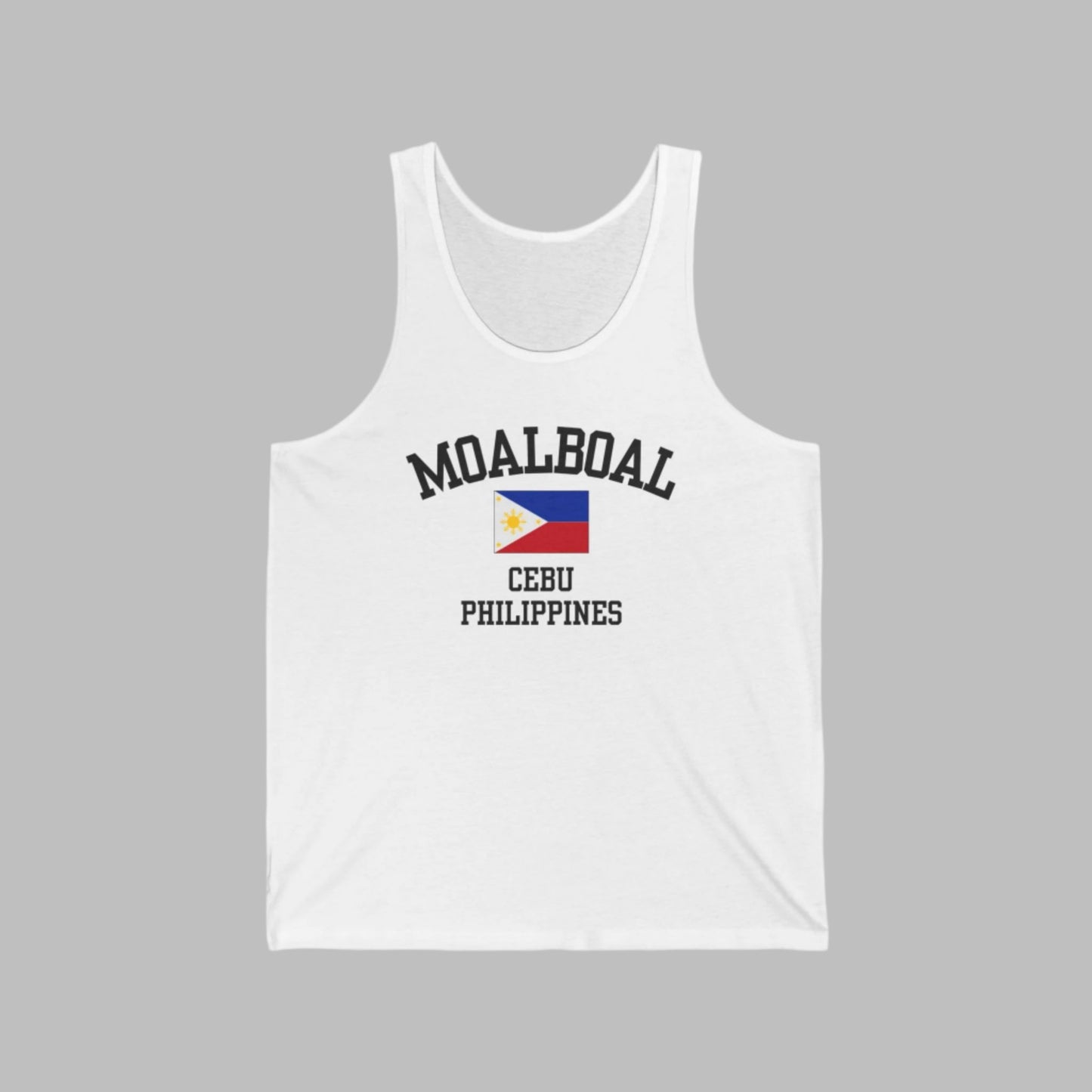 Moalboal, Philippines logo tank top - white