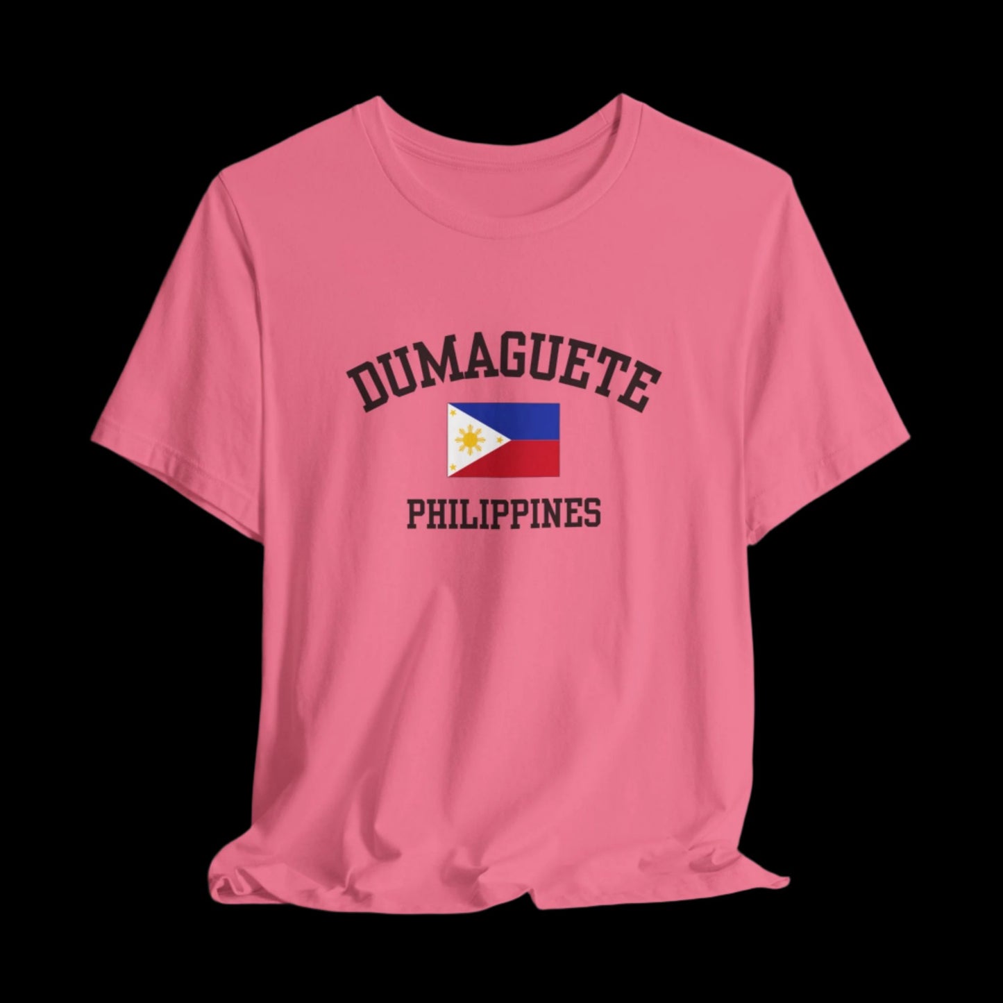 Dumaguete, Philippines logo t shirt - cherry pink