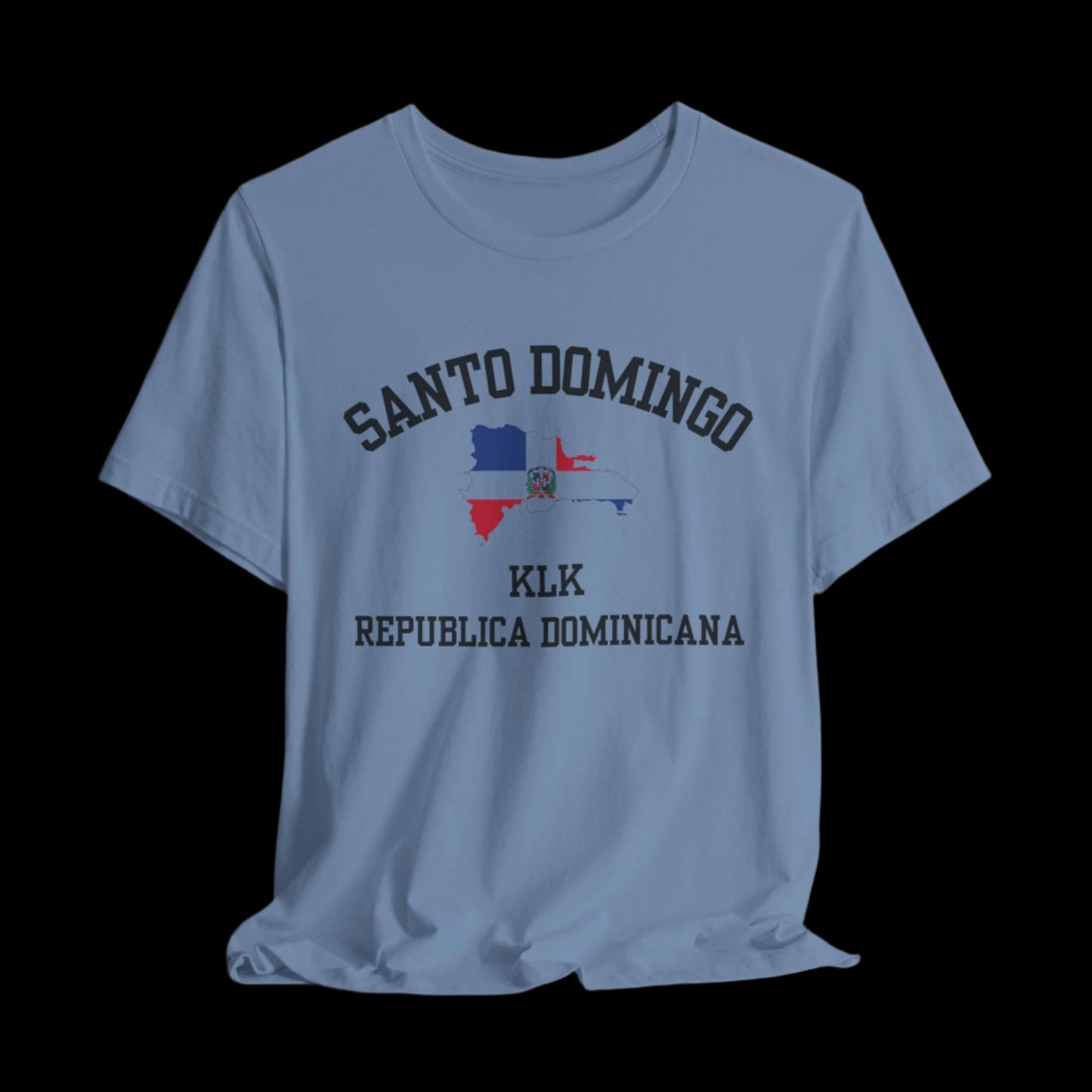 Santo Domingo, Dominican Republic "KLK" t shirt - steel blue