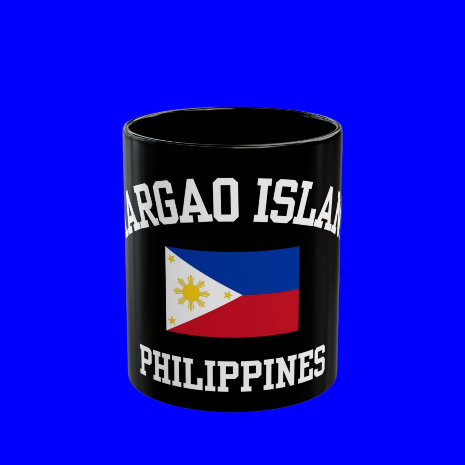 Siargao, Philippines logo coffee mug - black