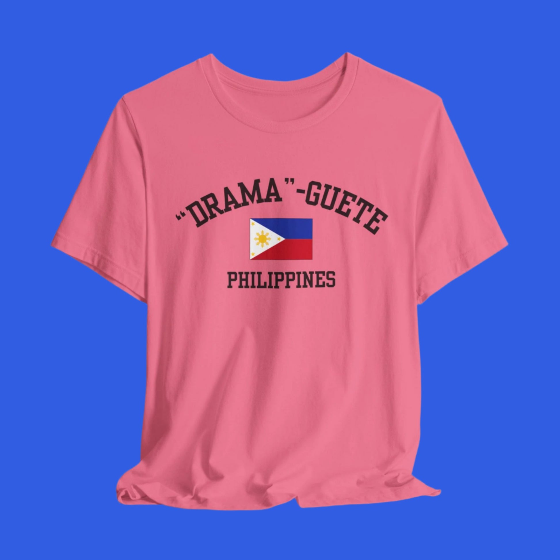 Dramaguete, Philippines logo t shirt - cherry pink