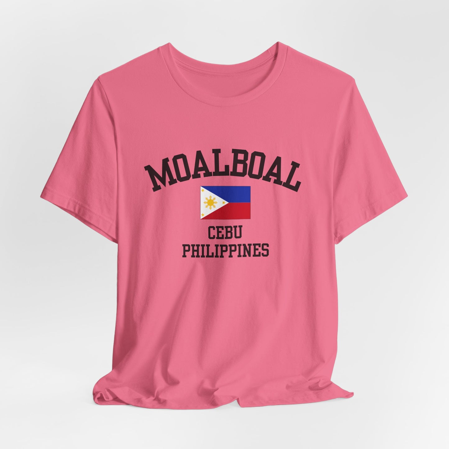 Moalboal, Philippines logo t shirt - cherry pink