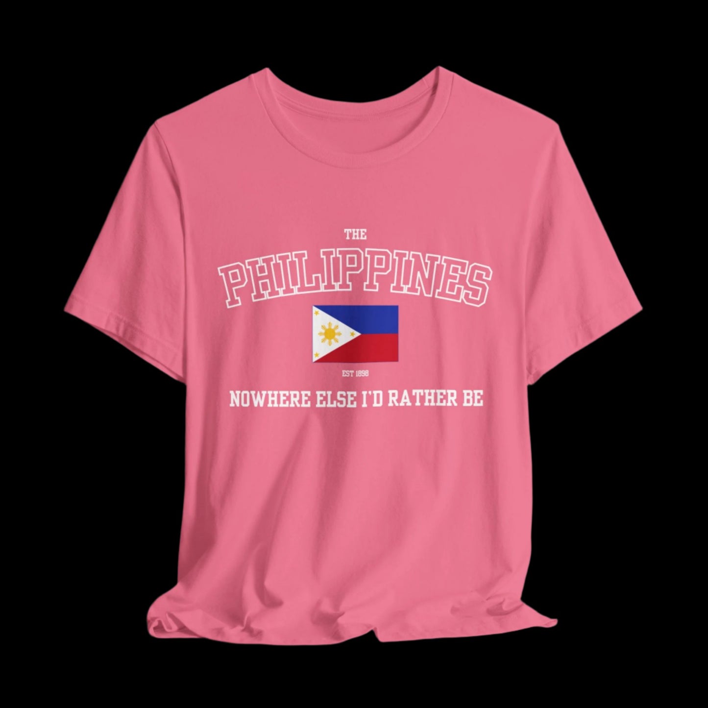 Philippines logo t shirt - cherry pink