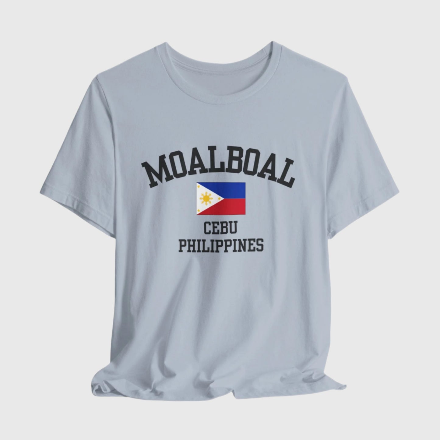 Moalboal, Philippines logo t shirt - light blue