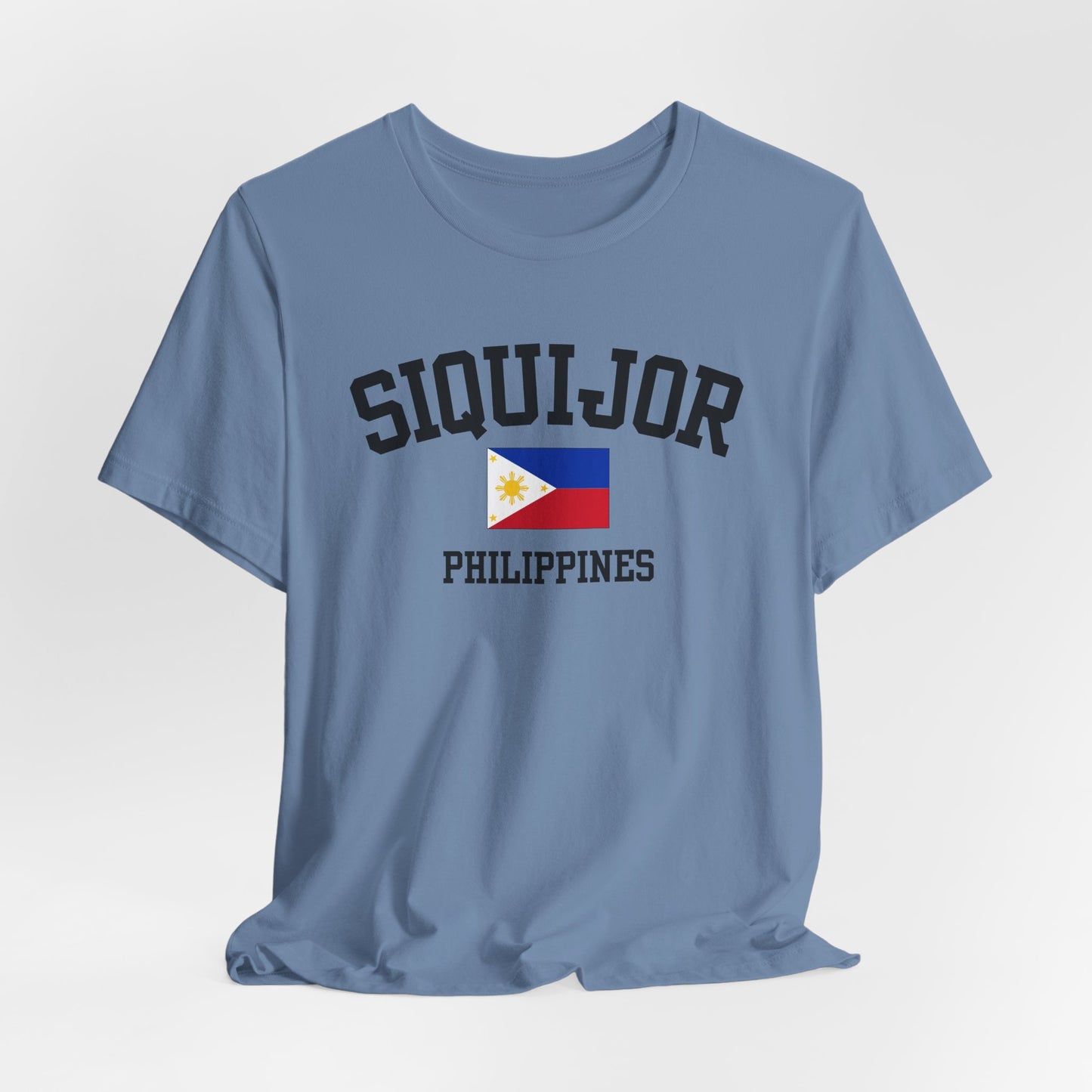 Siquijor, Philippines logo t shirt - steel blue