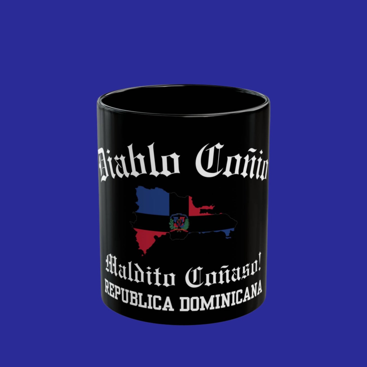 Dominican Republic Diablo Conio coffee mug - black