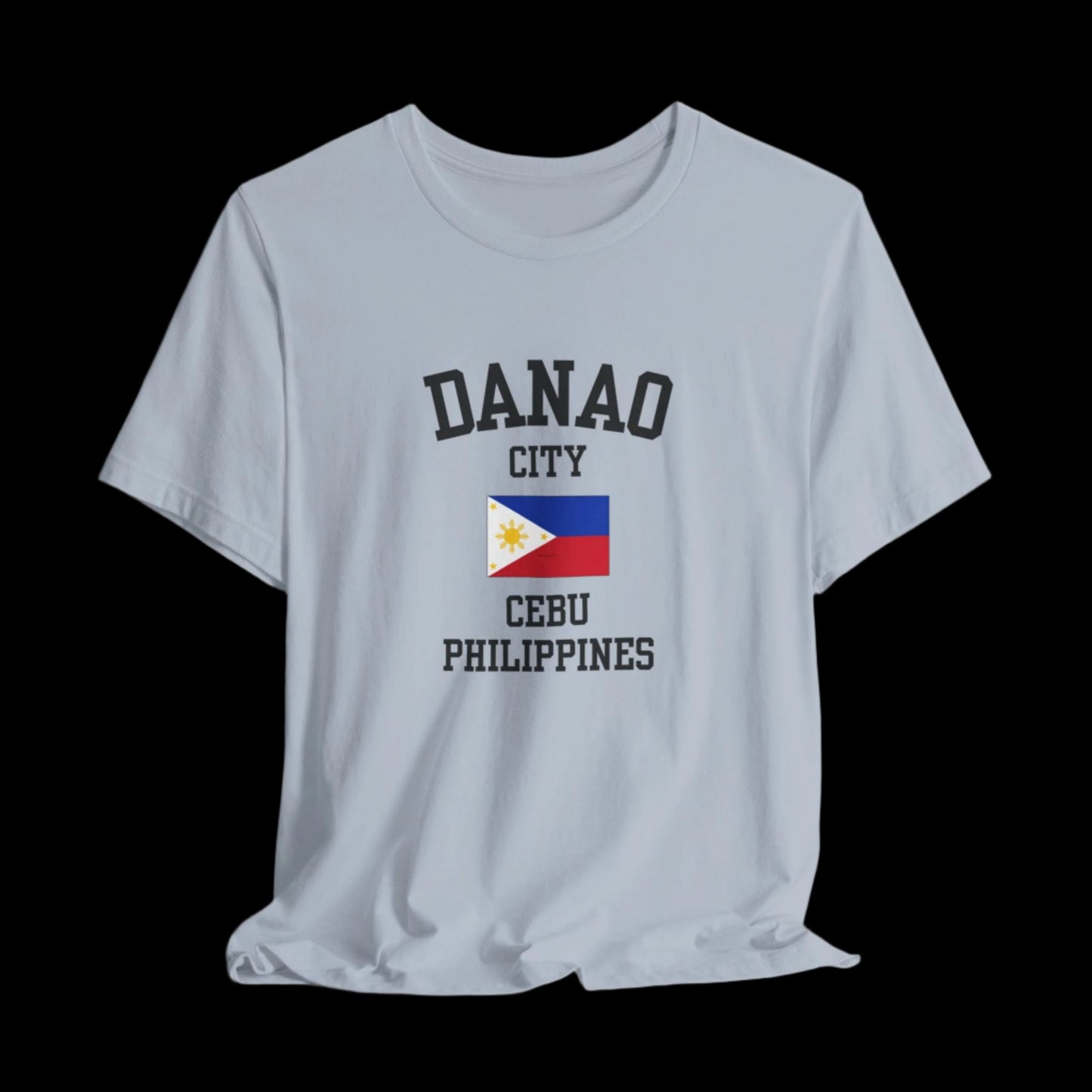 Danao, Philippines logo t shirt - light blue