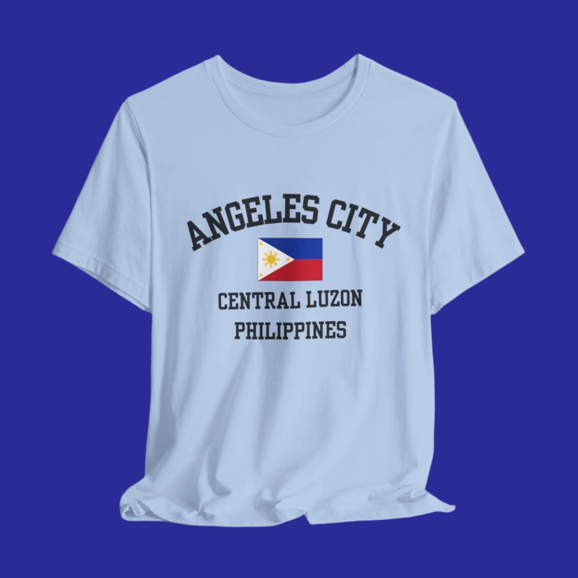 Angeles City, Philippines logo t shirt - baby blue