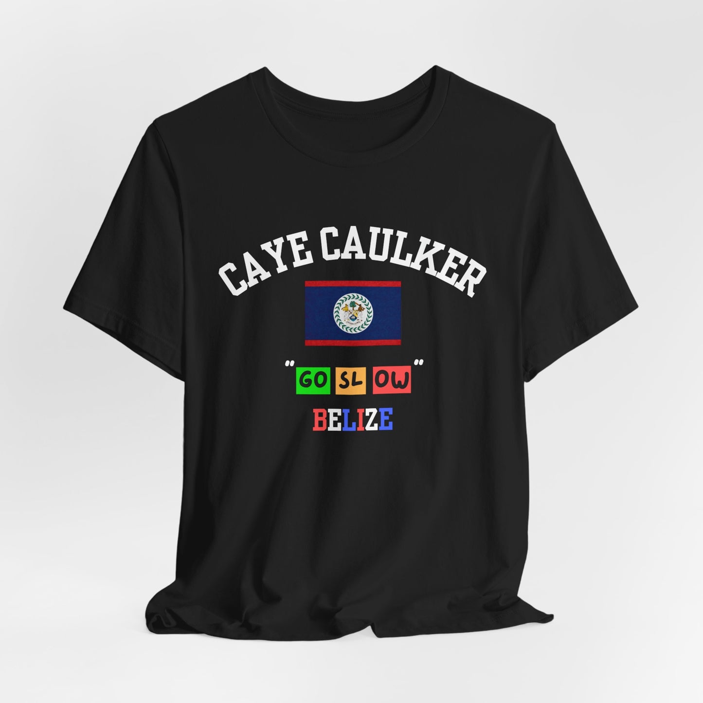 Belize Caye Caulker logo t shirt - black