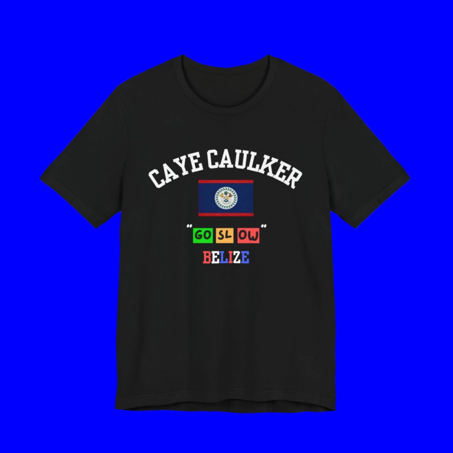 Belize Caye Caulker logo t shirt - black