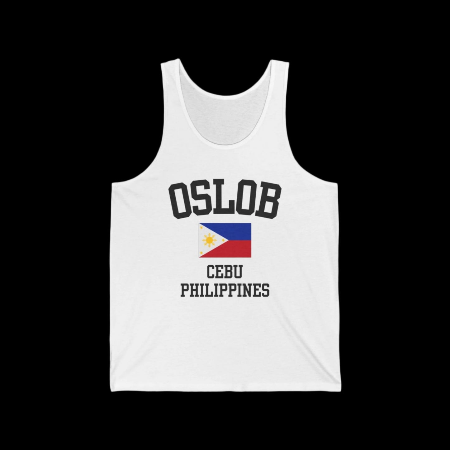 Oslob, Philippines logo tank top - white