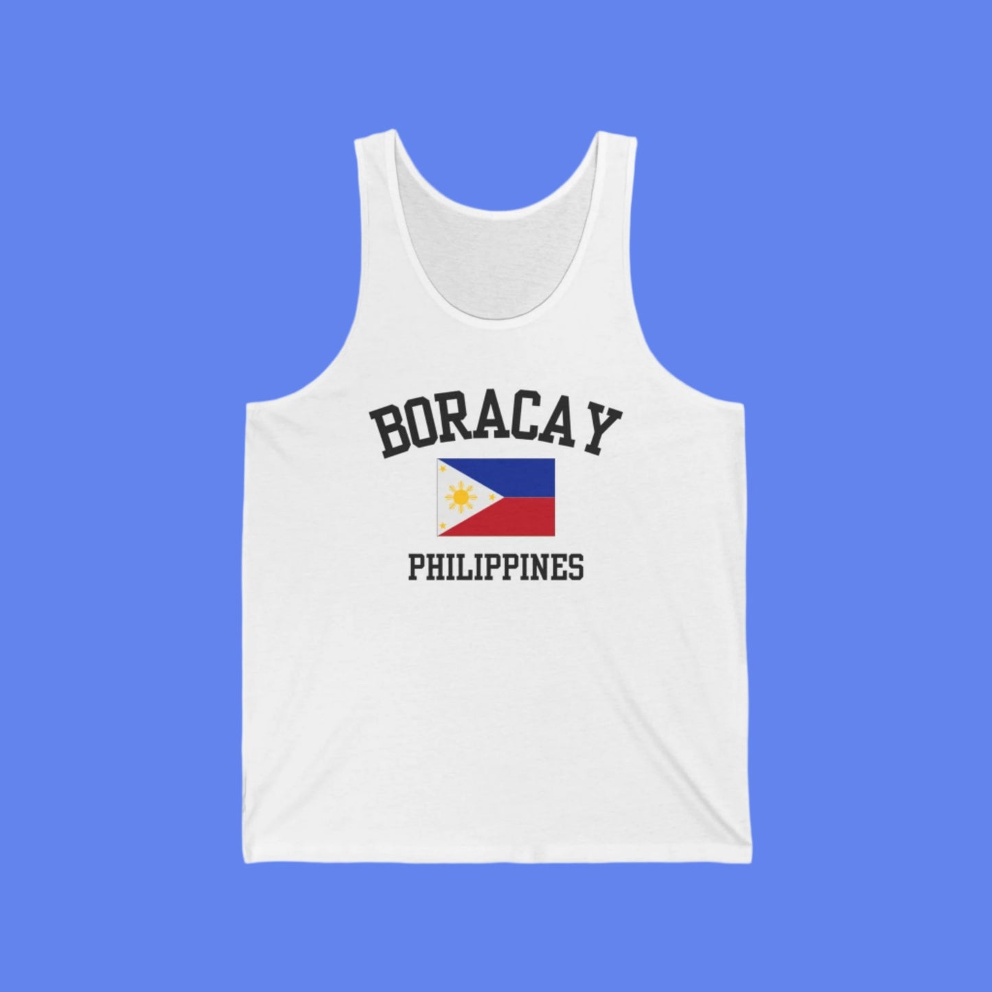 Boracay, Philippines logo tank top - white