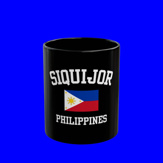 Siquijor, Philippines logo coffee mug - black