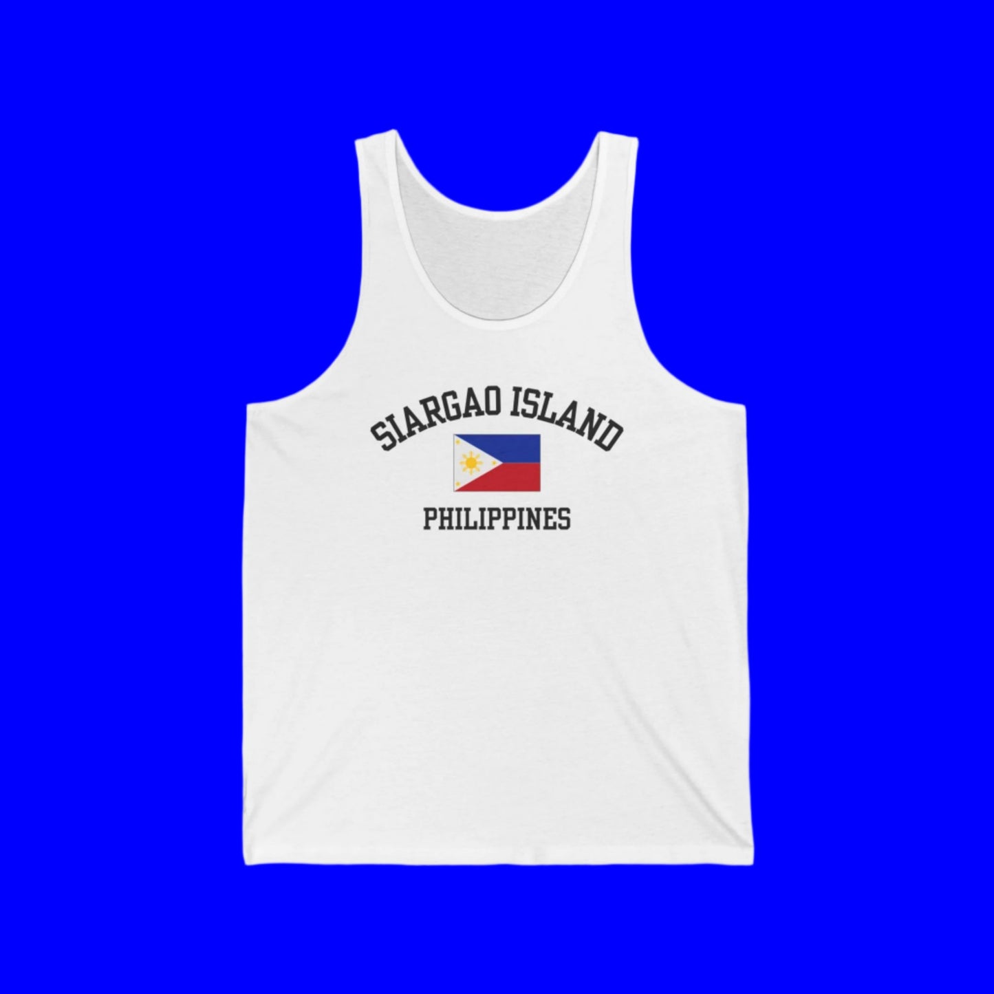 Siargao, Philippines logo tank top - white