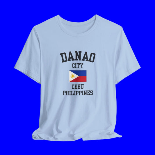 Danao, Philippines logo t shirt - baby blue