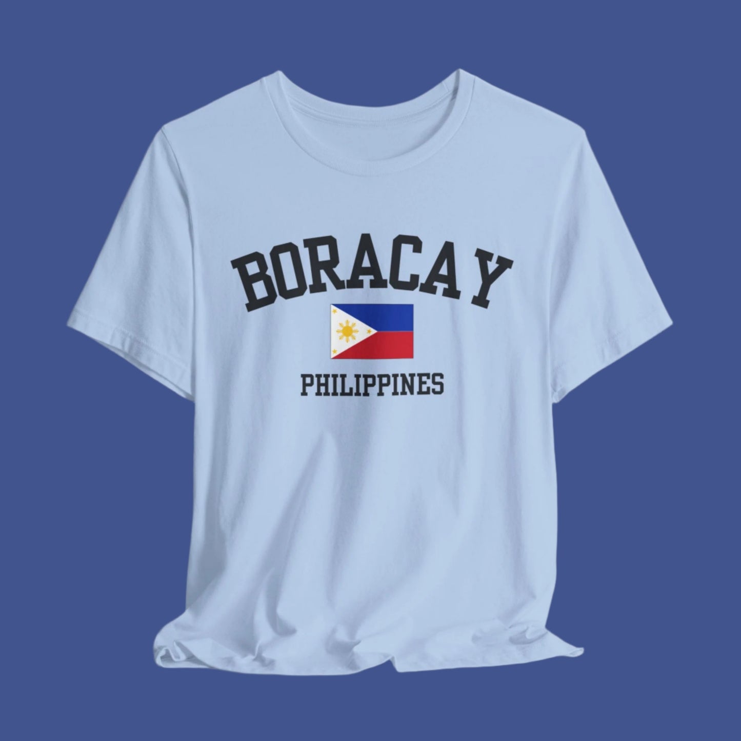 Boracay, Philippines logo t shirt - baby blue