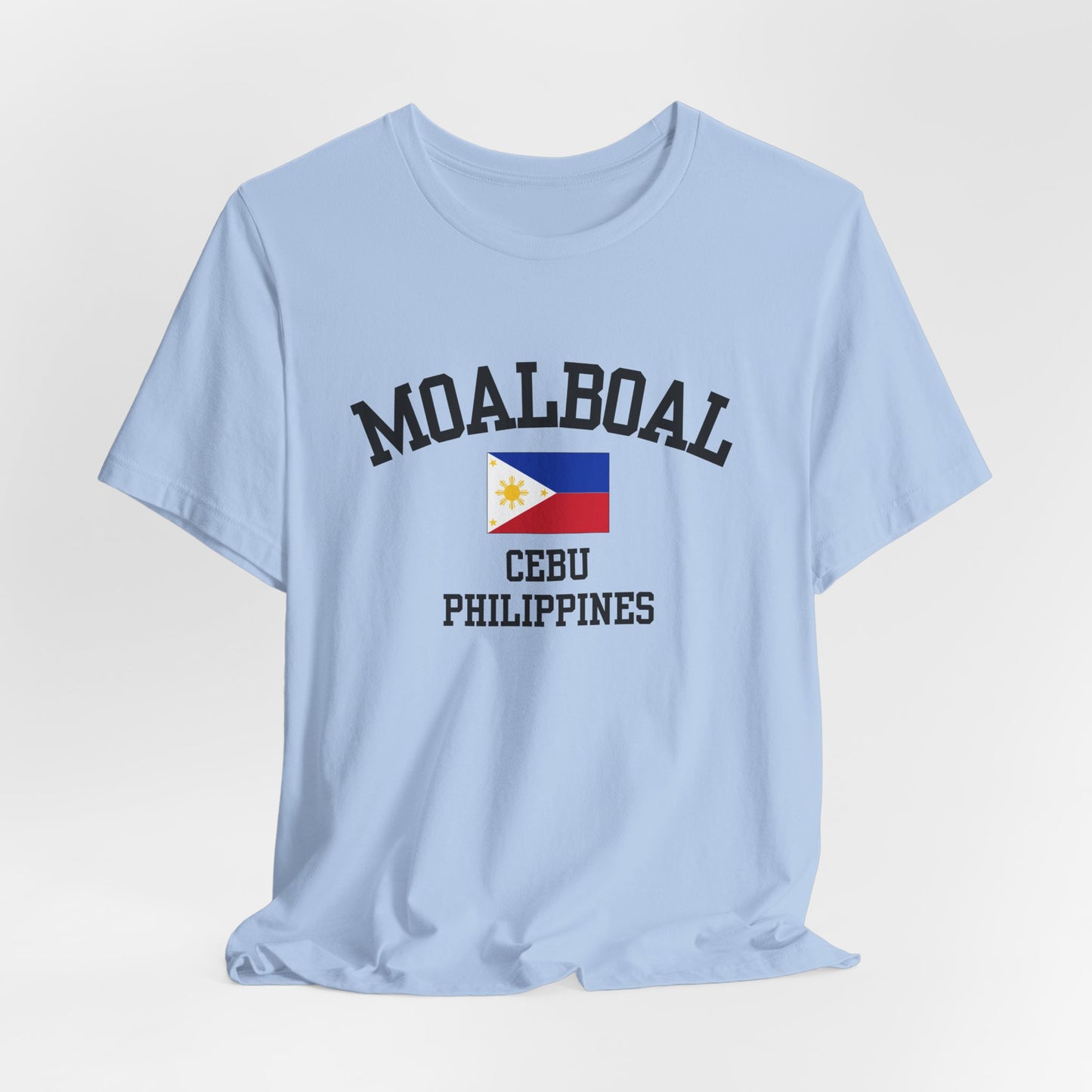 Moalboal, Philippines logo t shirt - baby blue